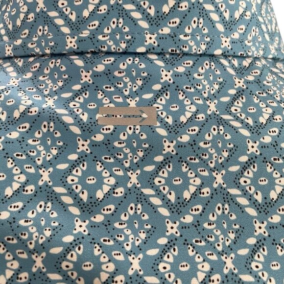 Projek Raw Blue Geometric Shirt Large Stretch Button Up Cruise Summer Streetwear - Picture 10 of 12